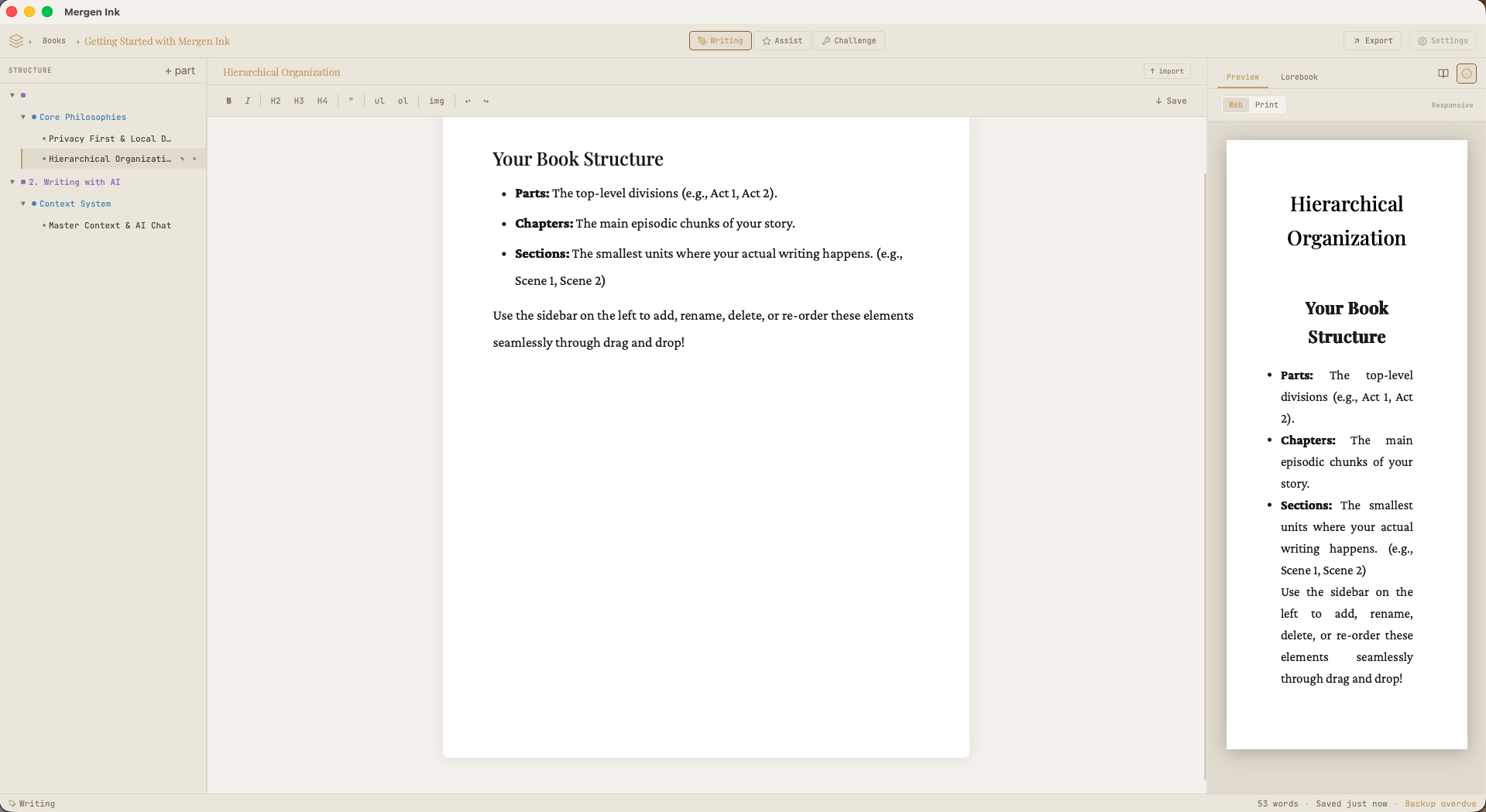 Mergen Ink Editor Screenshot 2